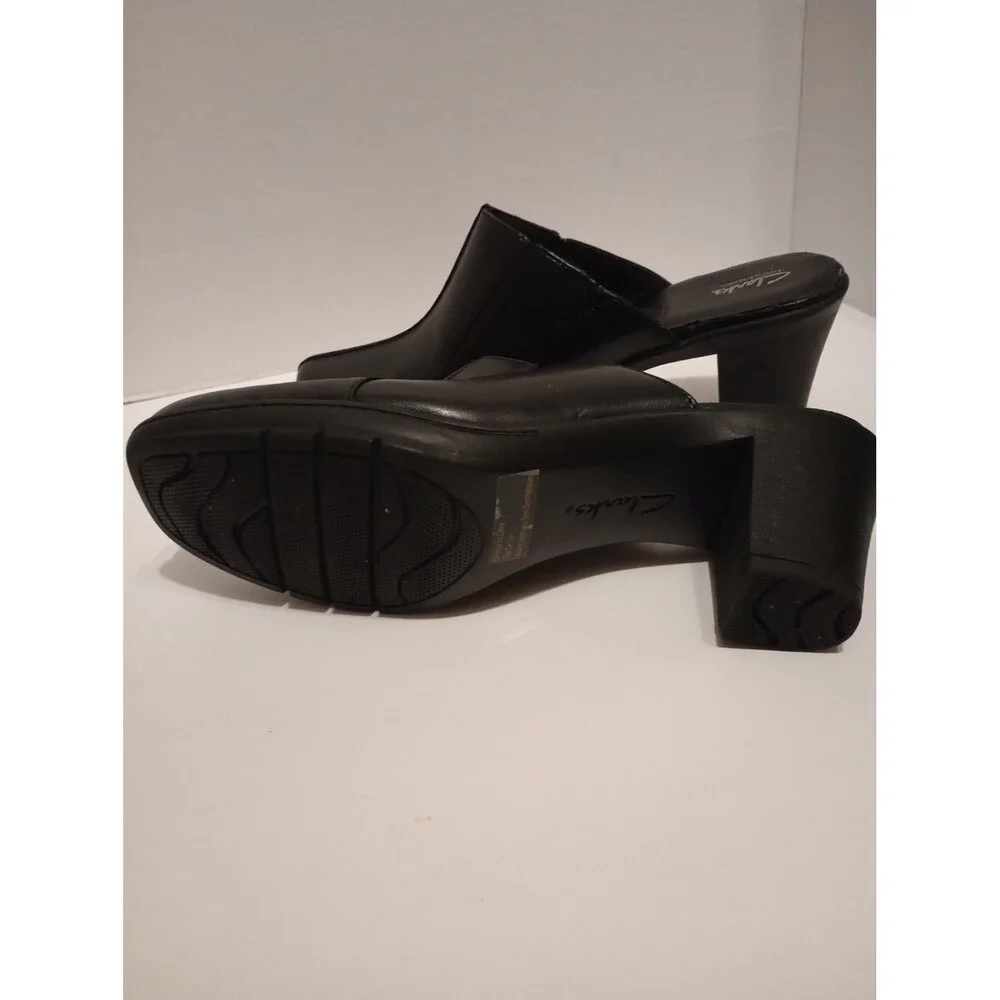 Clarks Elegance Black Clogs Women's Size 9M